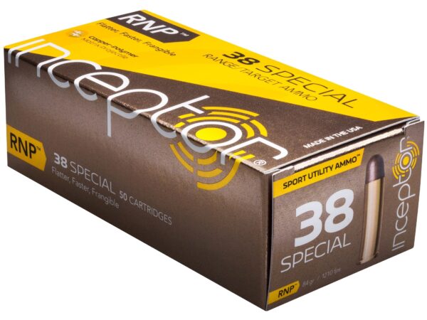 Inceptor Sport Utility .38 Special 84 Gr. RNP Frangible- Lead-Free- Box of 50