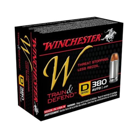 Winchester W Defend Reduced Recoil .380 ACP 95 Gr. Jacketed Hollow Point- Box of 20