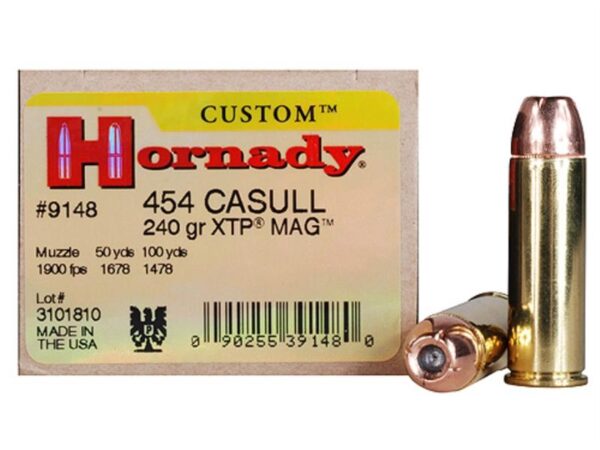 Hornady Custom .454 Casull 240 Gr. XTP Jacketed Hollow Point- Box of 20