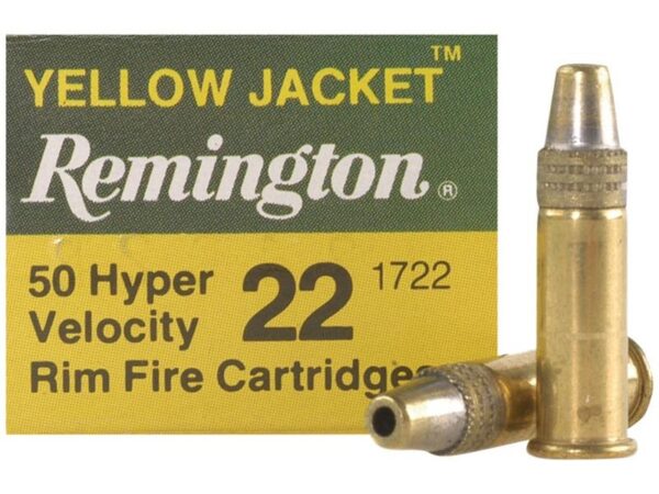 Remington Yellow Jacket .22 Long Rifle 33 Gr. Plated Truncated Cone Hollow Point- Box of 500
