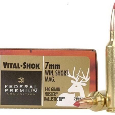 Federal Premium Vital-Shok 7mm Winchester Short Magnum (WSM) 140 Gr. Nosler Ballistic Tip- Box of 20