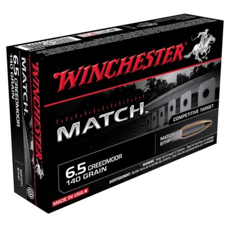 Winchester Match 6.5 Creedmoor 140 Gr. Sierra MatchKing Hollow Point Boat Tail- Box of 20