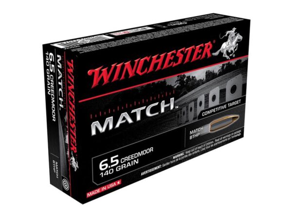 Winchester Match 6.5 Creedmoor 140 Gr. Sierra MatchKing Hollow Point Boat Tail- Box of 20