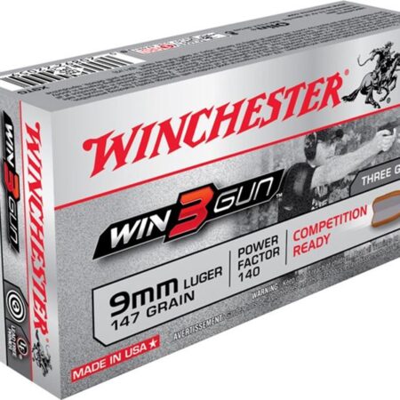 Winchester Win3Gun 9mm Luger 147 Gr. Brass Enclosed Base- Box of 50