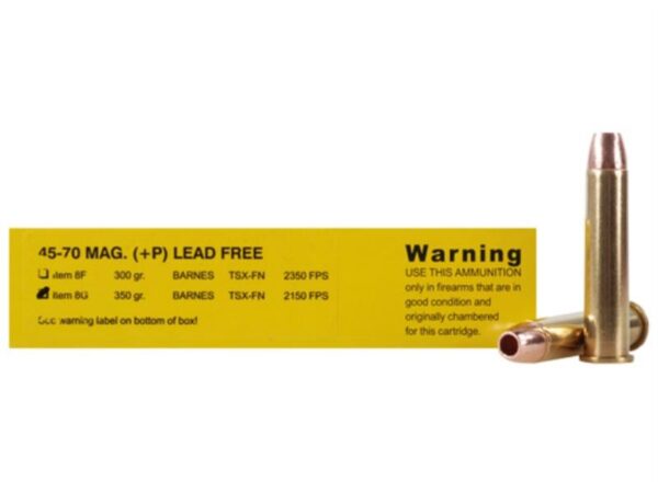 Buffalo Bore .45-70 Government 350 Gr. TSX Bullet Flat Nose- Lead-Free- Box of 20