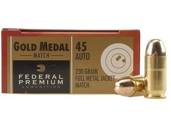 Federal Premium Gold Medal Match .45 ACP 230 Gr. Full Metal Jacket- Box of 50