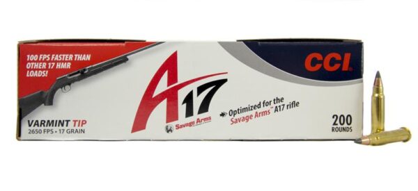 CCI Savage Arms A17 .17 Hornady Magnum Rimfire (HMR) 17 Gr. Varmint Tip- Box of 200