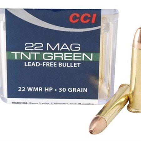 CCI Maxi-Mag .22 Winchester Magnum Rimfire (WMR) 30 Gr. Speer TNT Green Hollow Point- Lead-Free- Box of 50