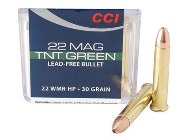 CCI Maxi-Mag .22 Winchester Magnum Rimfire (WMR) 30 Gr. Speer TNT Green Hollow Point- Lead-Free- Box of 50