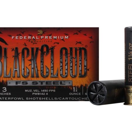Federal Premium Black Cloud 12 Gauge 3" 1-1/4 oz #4 Non-Toxic FlightStopper Steel Shot- Box of 25