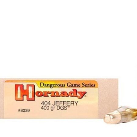 Hornady Dangerous Game .404 Jeffery 400 Gr. DGS Flat Nose Solid- Box of 20