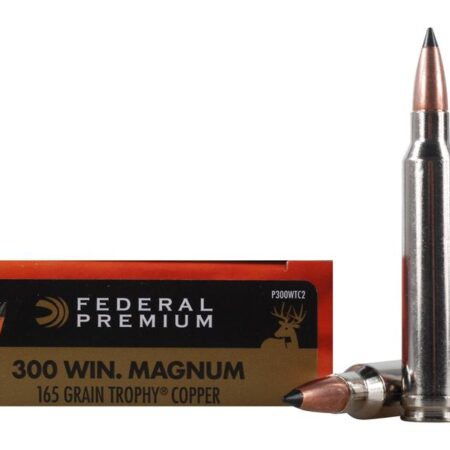 Federal Premium Vital-Shok .300 Winchester Magnum 165 Gr. Trophy Copper Tipped Boat Tail- Lead-Free- Box of 20