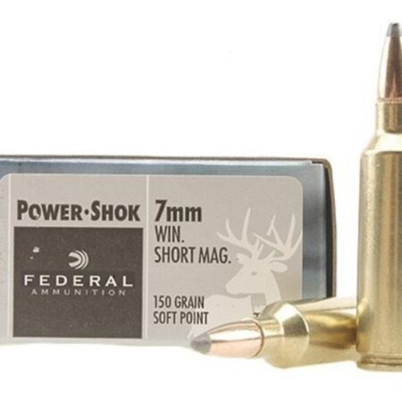 Federal Power-Shok 7mm Winchester Short Magnum (WSM) 150 Gr. Soft Point- Box of 20