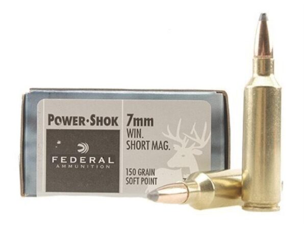 Federal Power-Shok 7mm Winchester Short Magnum (WSM) 150 Gr. Soft Point- Box of 20