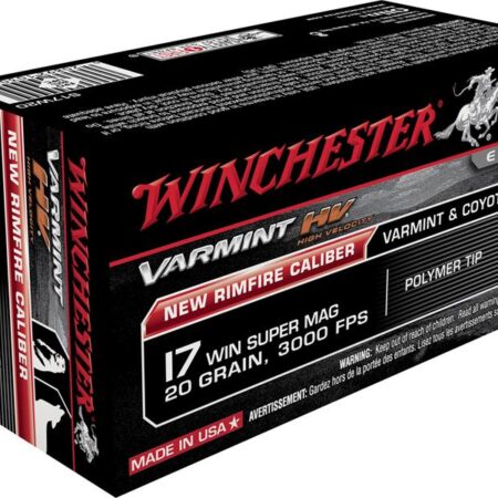 Winchester .17 Winchester Super Magnum 20 Gr. Hornady V-Max- Box of 50