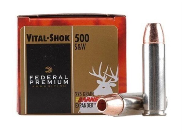 Federal Premium Vital-Shok .500 S&W Magnum 275 Gr. Barnes XPB Hollow Point- Lead-Free- Box of 20