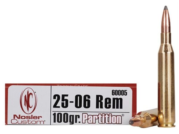 Nosler Trophy Grade .25-06 Remington 100 Gr. Partition- Box of 20