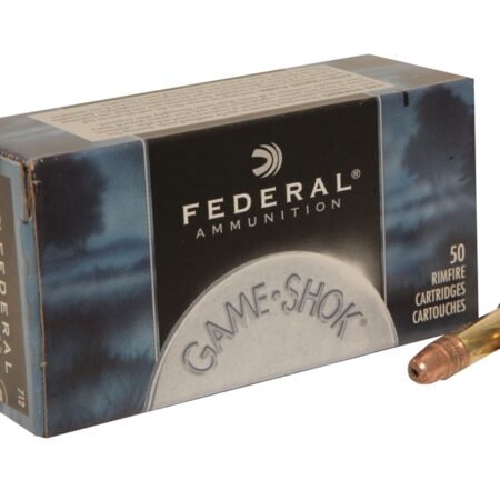Federal Game-Shok .22 Long Rifle High Velocity 38 Gr. Plated Lead Hollow Point- Box of 500
