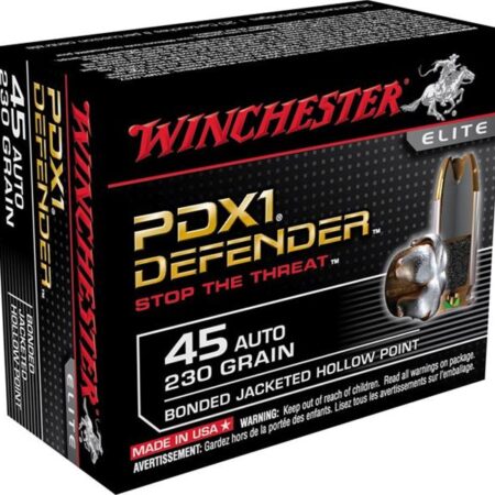 Winchester Supreme Elite Self Defense .45 ACP 230 Gr. Bonded PDX1 Jacketed Hollow Point- Box of 20
