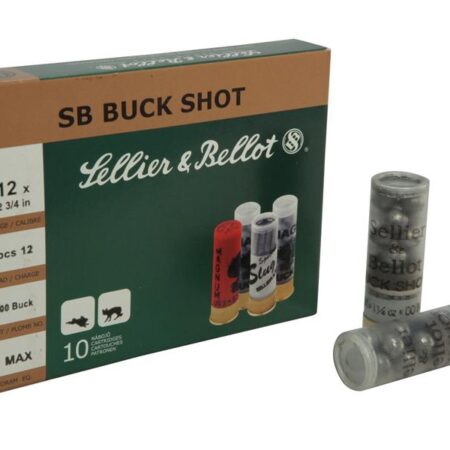 Sellier & Bellot 12 Gauge 2-3/4" 00 Buckshot 12 Pellets- Box of 10