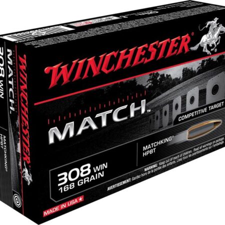 Winchester Supreme .308 Winchester 168 Gr. Hollow Point Boat Tail Match- Box of 20