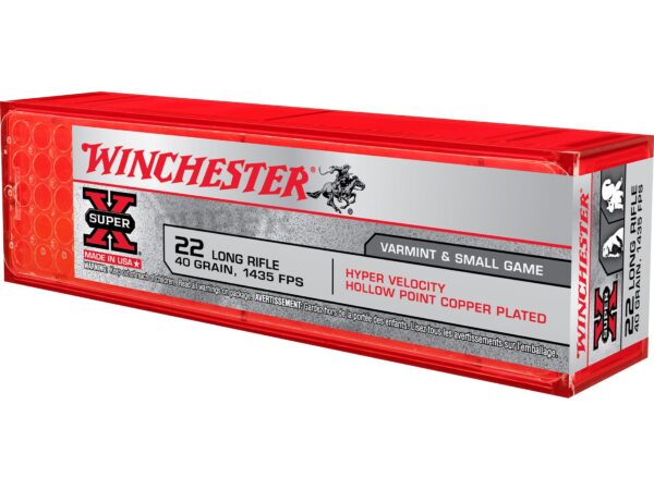 Winchester Hyper Speed .22 Long Rifle 40 Gr. Plated Lead Hollow Point- Box of 100