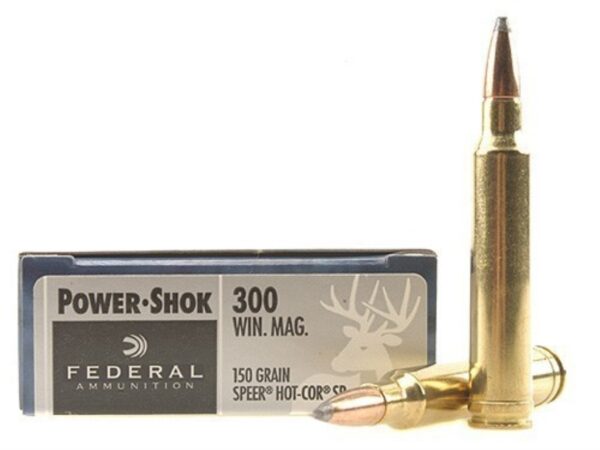 Federal Power-Shok .300 Winchester Magnum 150 Gr. Speer Hot-Cor Soft Point- Box of 20