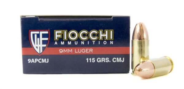 Fiocchi Shooting Dynamics 9mm Luger 115 Gr. Complete Metal Jacket- Box of 50