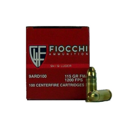 Fiocchi Range Dynamics 9mm Luger 115 Gr. FMJ- Box of 100