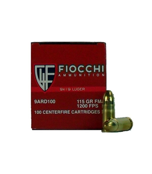 Fiocchi Range Dynamics 9mm Luger 115 Gr. FMJ- Box of 100