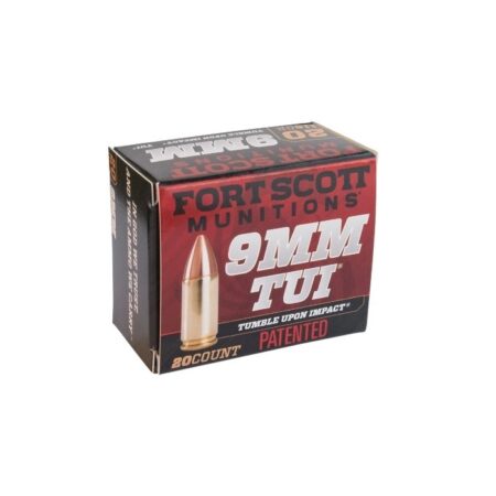 Fort Scott Munitions 9mm Luger 115 Gr. TUI Solid Copper Spun- Lead Free- Box of 20