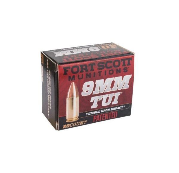Fort Scott Munitions 9mm Luger 115 Gr. TUI Solid Copper Spun- Lead Free- Box of 20