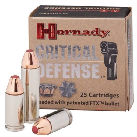 Hornady Critical Defense 9x18mm Makarov 95 Gr. FTX- Box of 25
