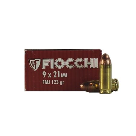 Fiocchi Shooting Dynamics 9x21mm IMI 123 Gr. Copper Plated Full Metal Jacket- Box of 50