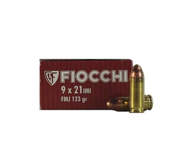 Fiocchi Shooting Dynamics 9x21mm IMI 123 Gr. Copper Plated Full Metal Jacket- Box of 50