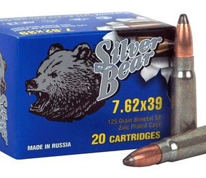 Silver Bear 7.62x39 125 Gr. SP (Bi-Metal)- Case of 500