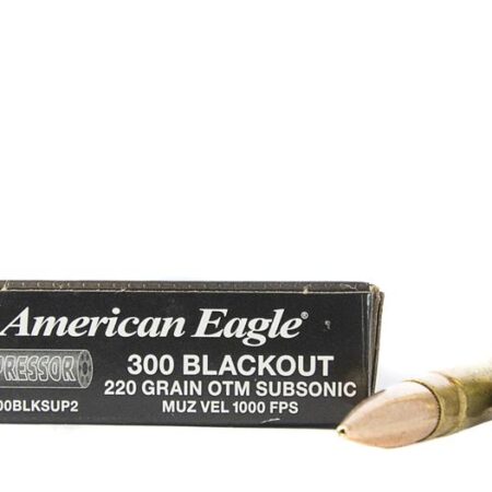 Federal American Eagle Suppressor .300 AAC Blackout 220 Gr. Open Tipped Match (OTM)- Subsonic- Box of 20
