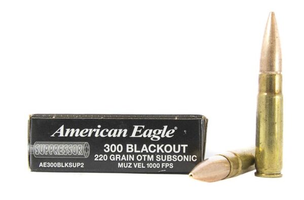 Federal American Eagle Suppressor .300 AAC Blackout 220 Gr. Open Tipped Match (OTM)- Subsonic- Box of 20