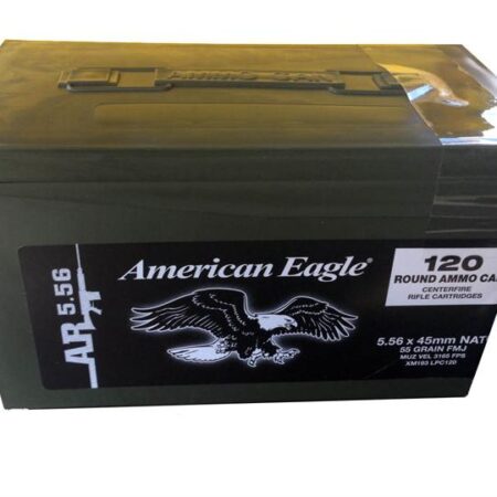 Federal American Eagle 5.56x45mm NATO 55 Gr. FMJ- Mini Can of 120