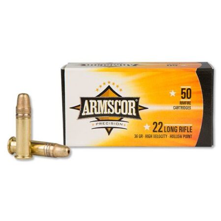Armscor .22 Long Rifle 36 Gr. High Velocity Lead Hollow Point- Box of 50