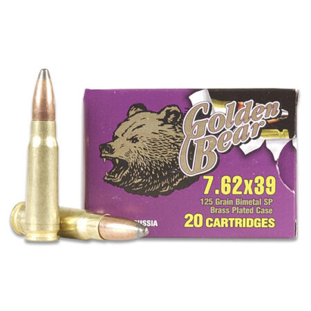 Golden Bear 7.62x39 125 Gr. SP (Bi-Metal)- Case of 500