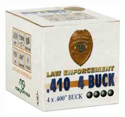 NobelSport .410 3" 4 pellet .400 Buckshot- Box of 25