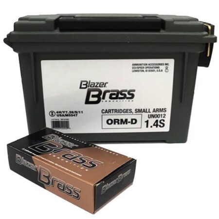 CCI Blazer Brass .40 S&W 180 Gr. Full Metal Jacket- Plastic Ammo Can of 250
