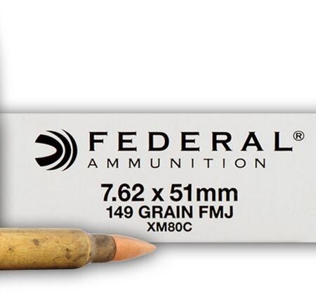 Federal Lake City 7.62x51 149 Gr. NATO XM80 FMJ- Box of 20