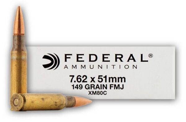 Federal Lake City 7.62x51 149 Gr. NATO XM80 FMJ- Box of 20