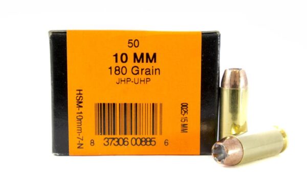HSM 10mm Auto 180 Gr. Speer JHP-UHP- Box of 50