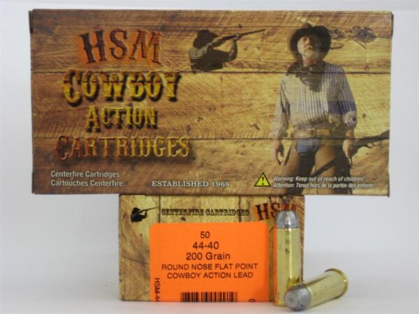 HSM .44-40 200 Gr. Round Nose Flat Point "Cowboy Action" Lead- Box of 50