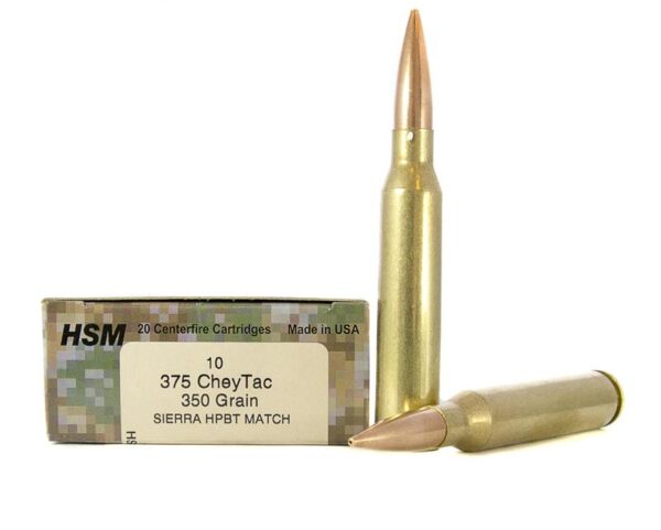 HSM .375 CheyTac 350 Gr. RMB Ultra Low Drag- Box of 10