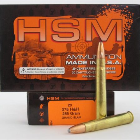 HSM .375 H&H Magnum 285 Gr. Speer Grand Slam- Box of 20