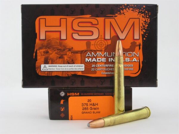 HSM .375 H&H Magnum 285 Gr. Speer Grand Slam- Box of 20